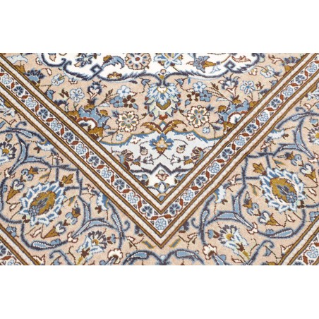 Tappeto Kashan Persia bianco verde 200x304