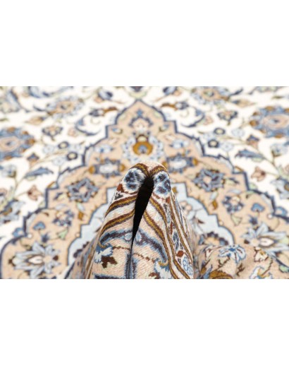 Tappeto Kashan Persia bianco verde 200x304