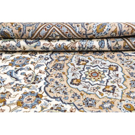 Tappeto Kashan Persia bianco verde 200x304