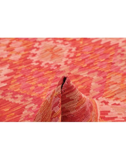 Tappeto Kilim Afghanistan rosso arancione 153x195