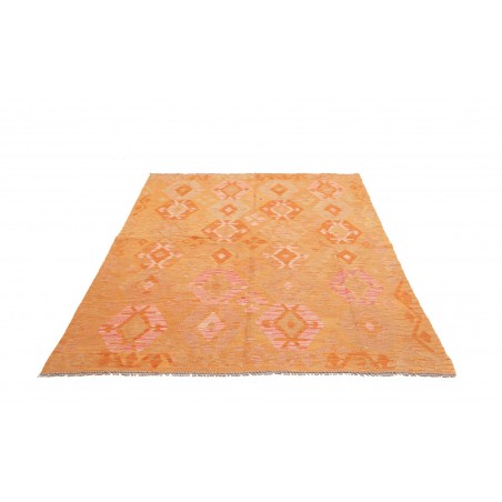 Tappeto Kilim Afghanistan arancione beige 149x206