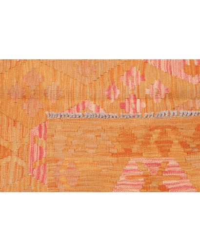 Tappeto Kilim Afghanistan arancione beige 149x206