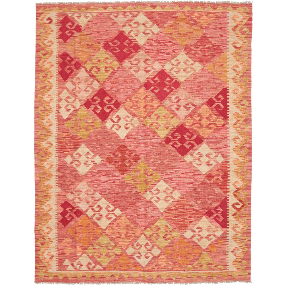Tappeto Kilim Afghanistan arancione marrone 156x200