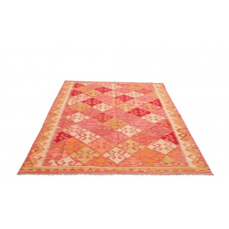 Tappeto Kilim Afghanistan arancione marrone 156x200
