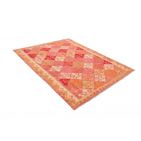Tappeto Kilim Afghanistan arancione marrone 156x200