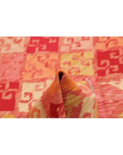 Tappeto Kilim Afghanistan arancione marrone 156x200