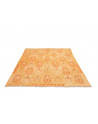 Tappeto Kilim Afghanistan marrone rosso 158x202