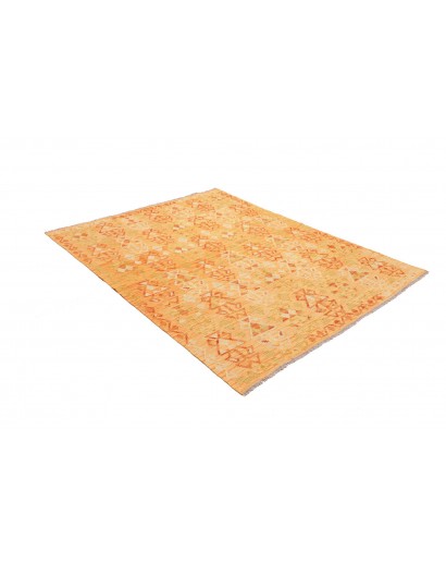 Tappeto Kilim Afghanistan marrone rosso 158x202