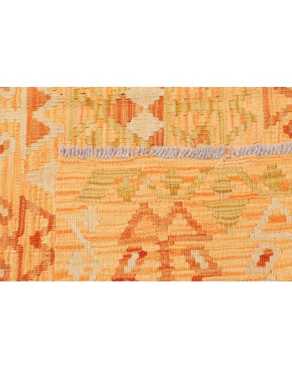 Tappeto Kilim Afghanistan marrone rosso 158x202