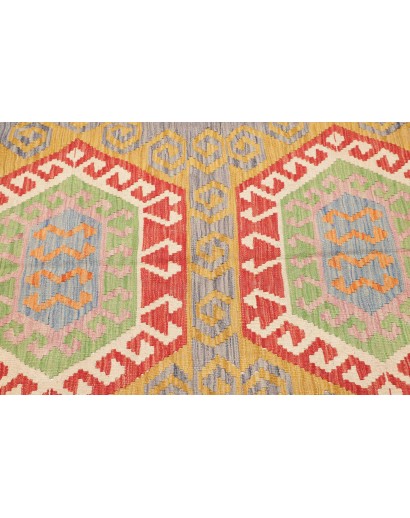 Tappeto Kilim Afghanistan marrone arancione 126x185
