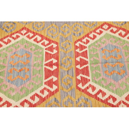 Tappeto Kilim Afghanistan marrone arancione 126x185