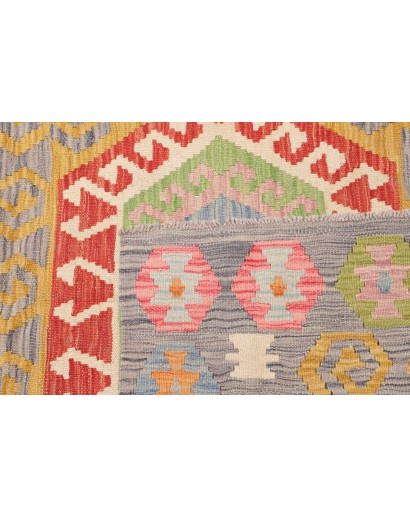Tappeto Kilim Afghanistan marrone arancione 126x185