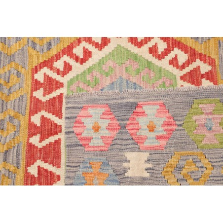 Tappeto Kilim Afghanistan marrone arancione 126x185