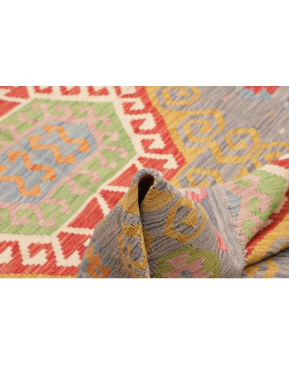Tappeto Kilim Afghanistan marrone arancione 126x185