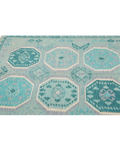Tappeto Kilim Afghanistan azzurro verde 155x209