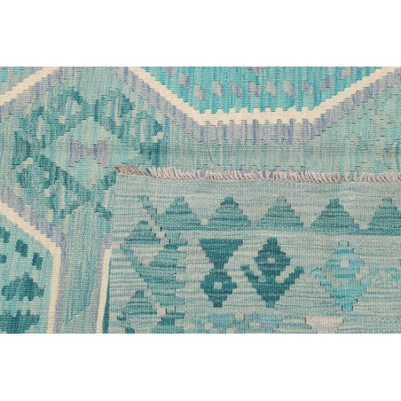 Tappeto Kilim Afghanistan azzurro verde 155x209