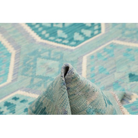 Tappeto Kilim Afghanistan azzurro verde 155x209