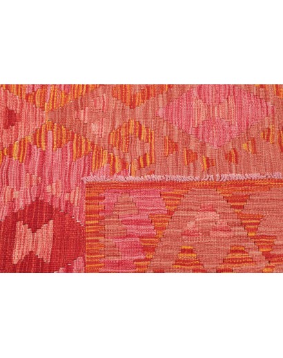 Tappeto Kilim Afghanistan rosso beige 145x200