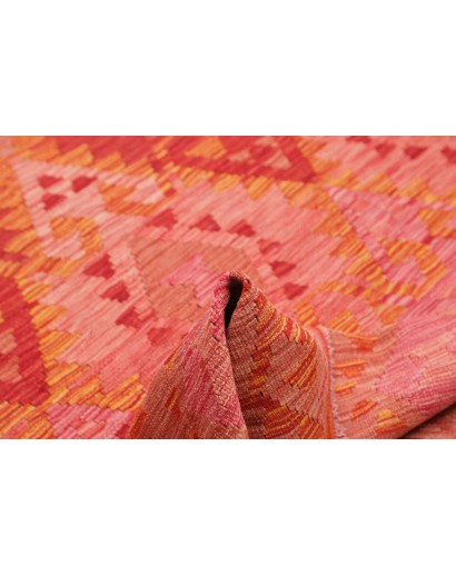 Tappeto Kilim Afghanistan rosso beige 145x200