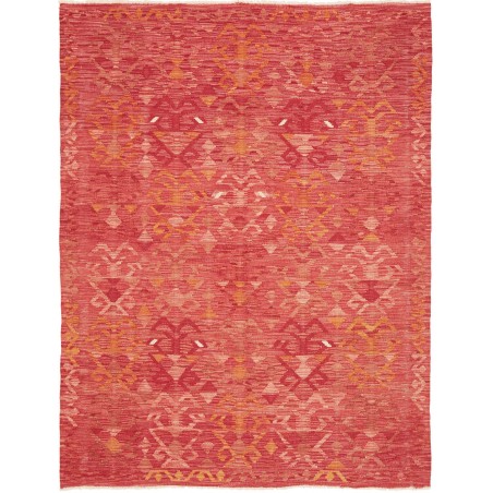 Tappeto Kilim Afghanistan rosso arancione 154x204