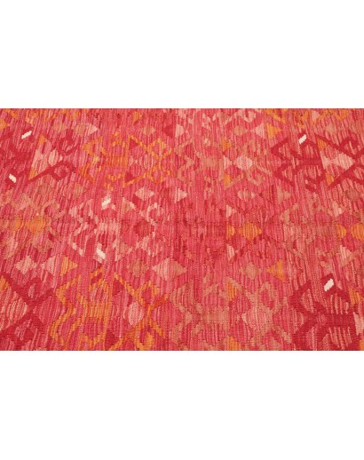 Tappeto Kilim Afghanistan rosso arancione 154x204