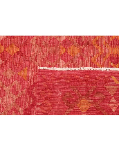 Tappeto Kilim Afghanistan rosso arancione 154x204