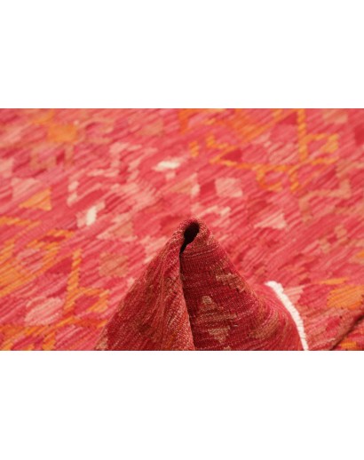 Tappeto Kilim Afghanistan rosso arancione 154x204