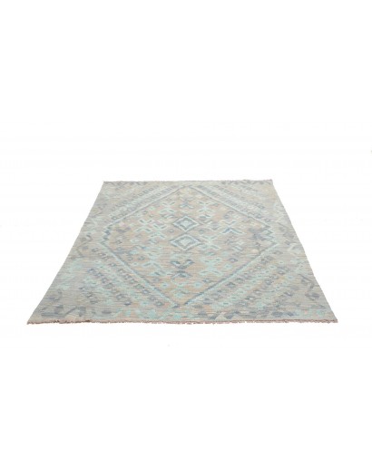 Tappeto Kilim Afghanistan beige azzurro 155x195