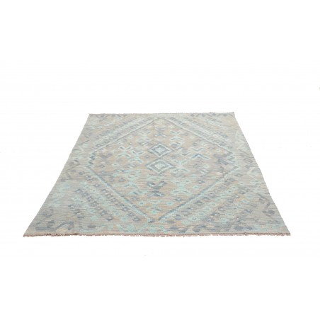 Tappeto Kilim Afghanistan beige azzurro 155x195