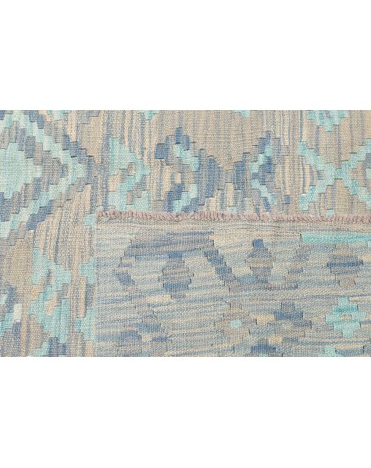 Tappeto Kilim Afghanistan beige azzurro 155x195