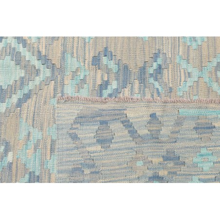 Tappeto Kilim Afghanistan beige azzurro 155x195