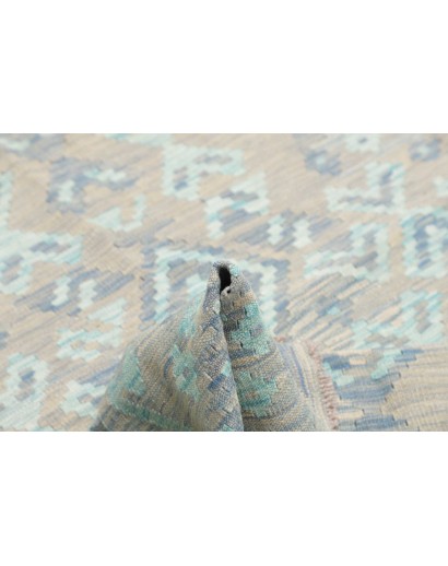 Tappeto Kilim Afghanistan beige azzurro 155x195