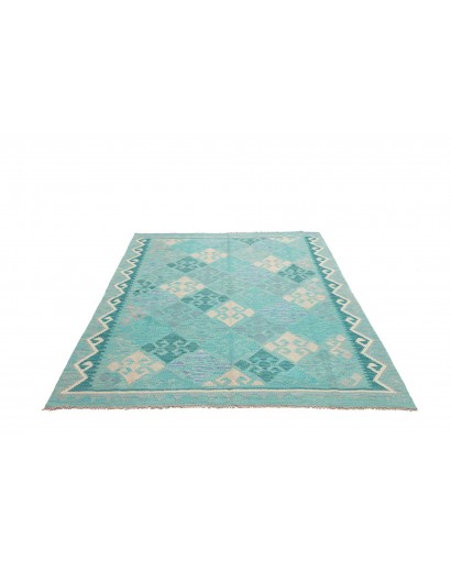 Tappeto Kilim Afghanistan blu 158x206