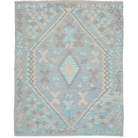 Tappeto Kilim Afghanistan azzurro bianco 152x194