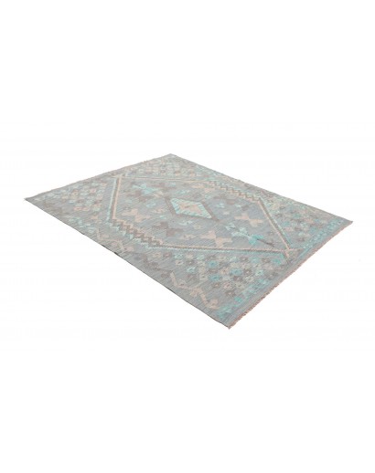 Tappeto Kilim Afghanistan azzurro bianco 152x194