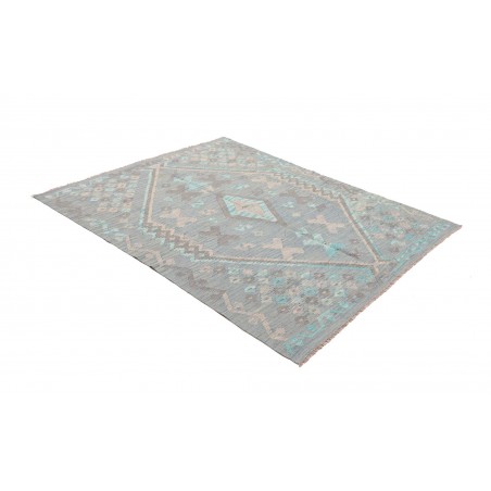 Tappeto Kilim Afghanistan azzurro bianco 152x194