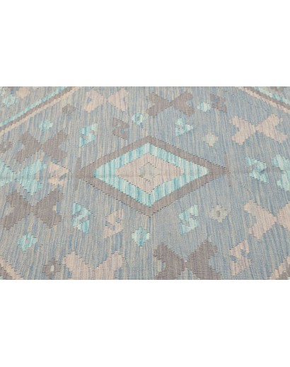 Tappeto Kilim Afghanistan azzurro bianco 152x194