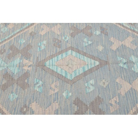 Tappeto Kilim Afghanistan azzurro bianco 152x194