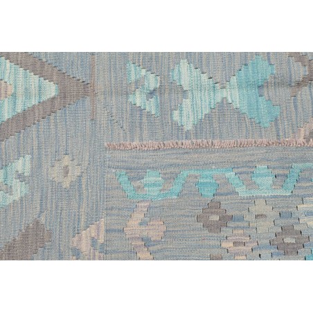 Tappeto Kilim Afghanistan azzurro bianco 152x194