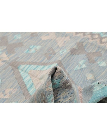 Tappeto Kilim Afghanistan azzurro bianco 152x194