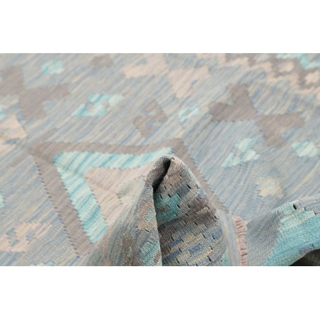 Tappeto Kilim Afghanistan azzurro bianco 152x194