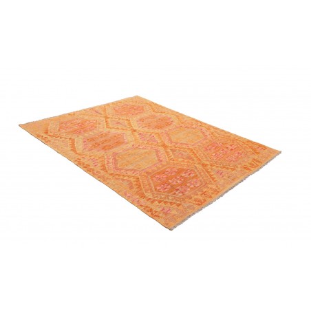 Tappeto Kilim Afghanistan arancione beige 160x201
