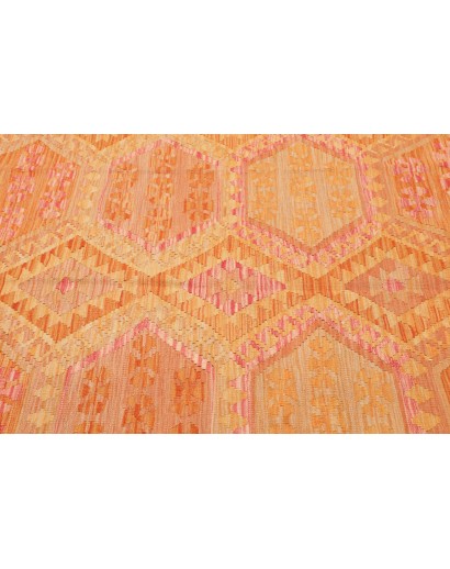 Tappeto Kilim Afghanistan arancione beige 160x201