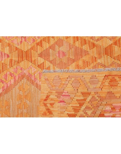 Tappeto Kilim Afghanistan arancione beige 160x201