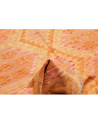 Tappeto Kilim Afghanistan arancione beige 160x201