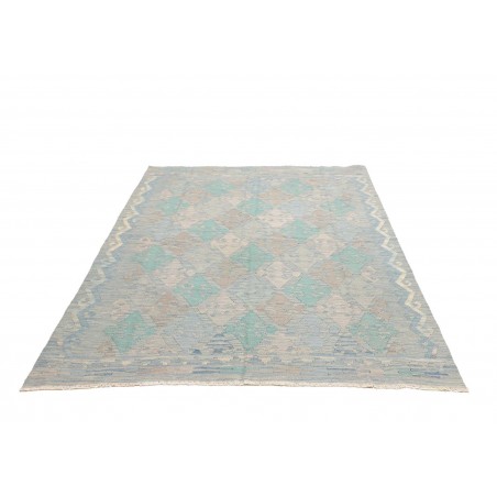 Tappeto Kilim Afghanistan azzurro beige 152x200