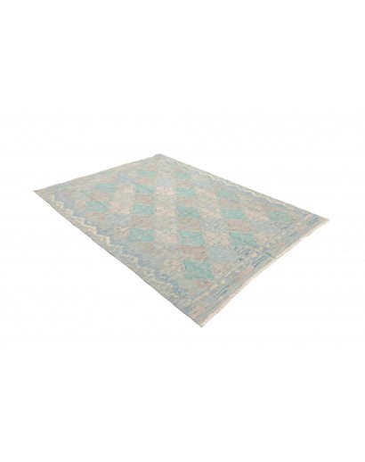 Tappeto Kilim Afghanistan azzurro beige 152x200
