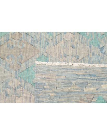 Tappeto Kilim Afghanistan azzurro beige 152x200