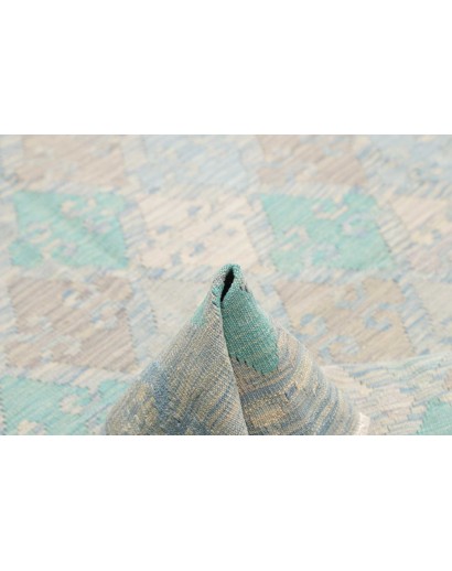 Tappeto Kilim Afghanistan azzurro beige 152x200