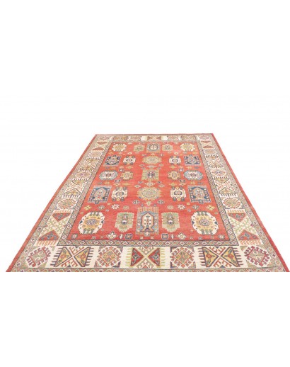 Tappeto Kazak Afghanistan marrone bianco 209x293